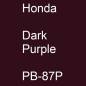 Preview: Honda, Dark Purple, PB-87P.